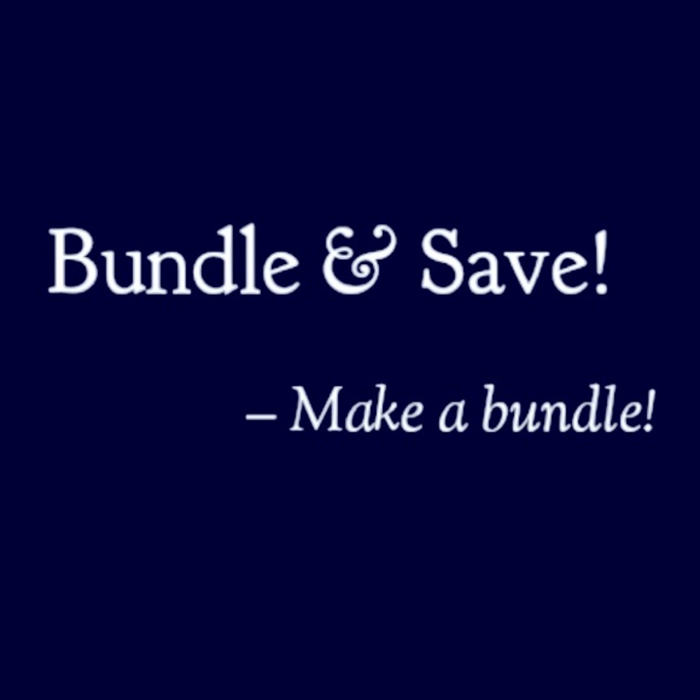 Make a bundle and pay only one shipping fee!!!!